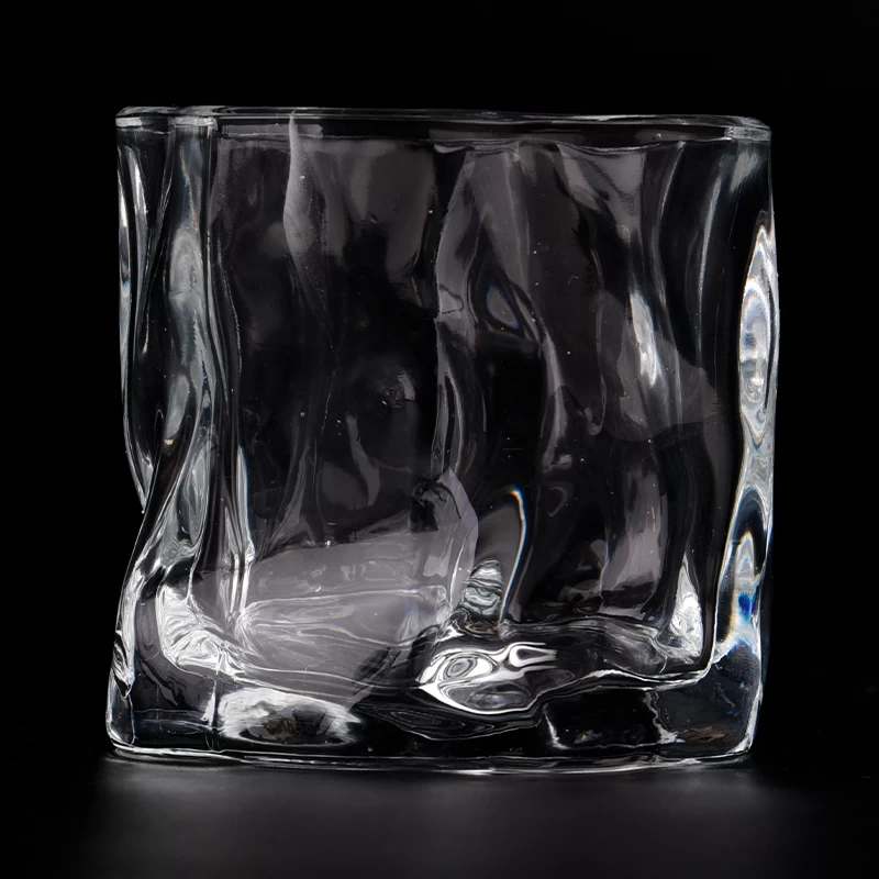 バルクキャンドルホルダーサプライヤーの豪華な透明ガラスキャンドルジャー