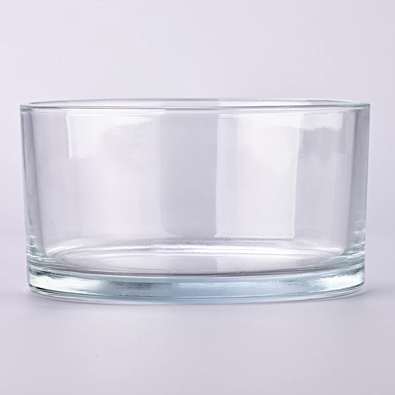 Wholesale 1004ml clear large glass candle bowls glass candle holder for home decoration