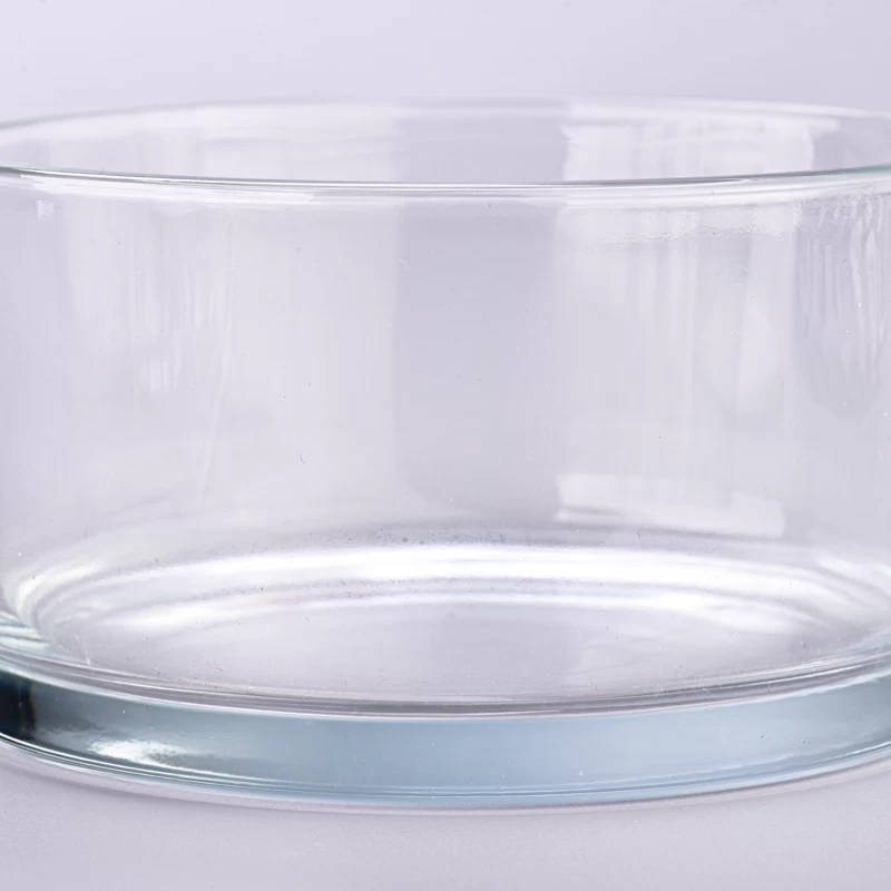Wholesale 1004ml clear large glass candle bowls glass candle holder for home decoration