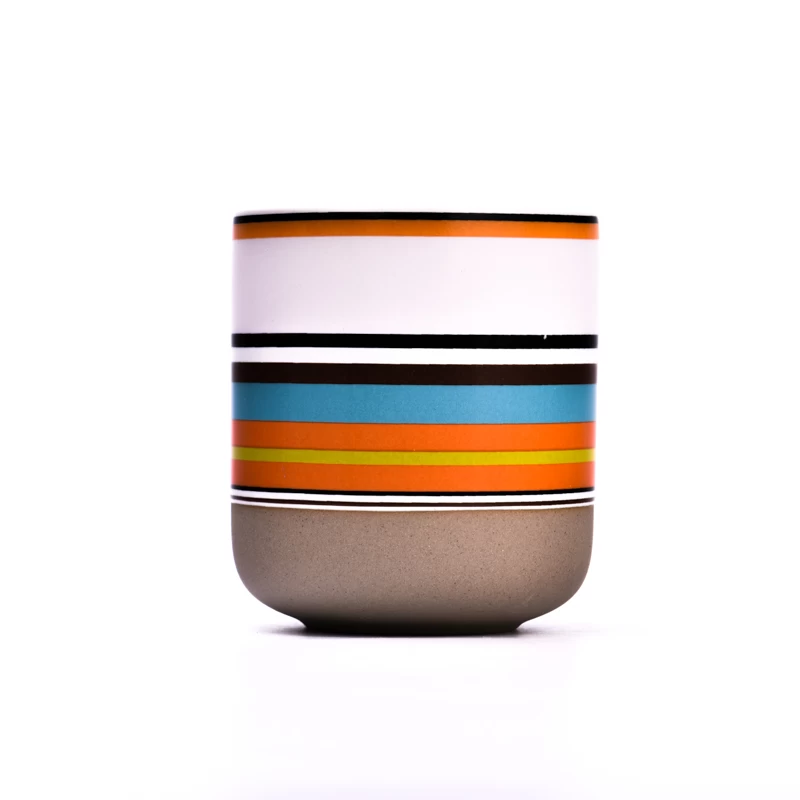 China custom design ceramic candle jar with home decor wholesale manufacturer