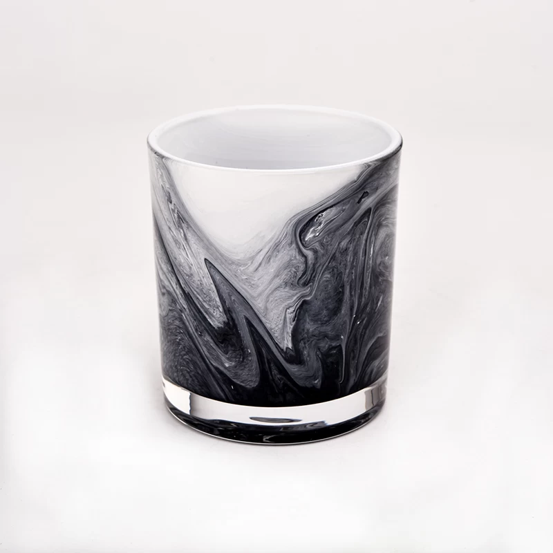 unique painted black cliff glass candle holder supplier