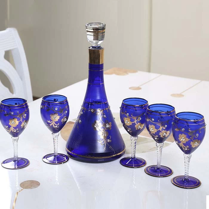 Decorated wine glasses