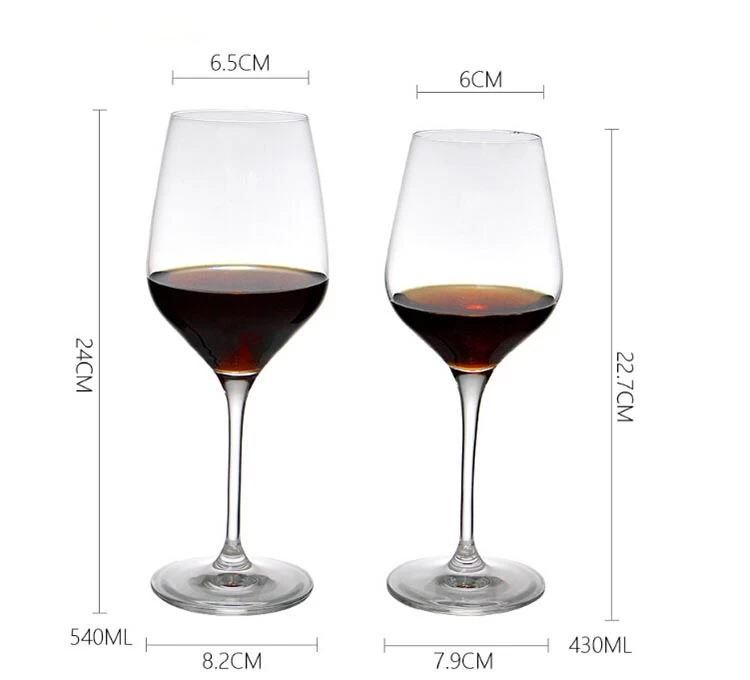 Long stem wine glasses