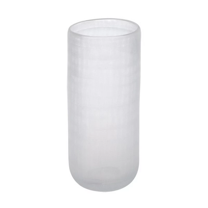 white glass vases