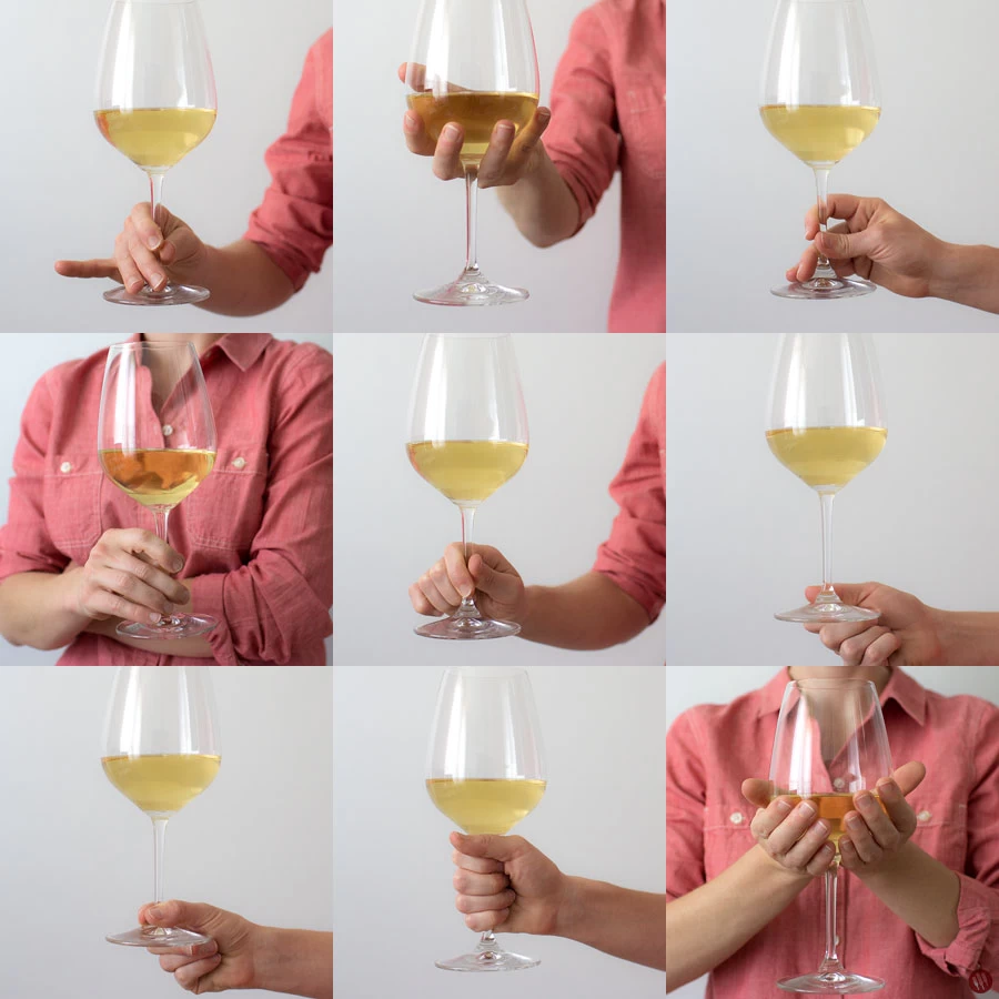 Various Ways to Hold a Wine Glass