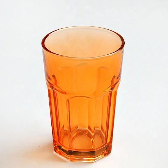 China new Spraying  Color  glass cup  tumbler colored drinking glasses supplier