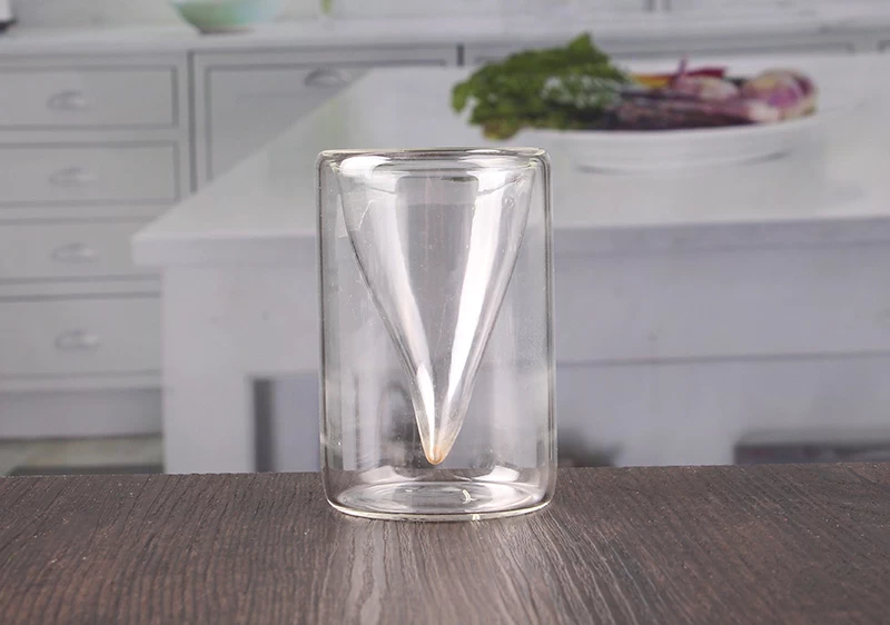 heat resistant glass double wall mug