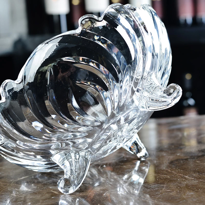 glass fruit bowl with stand