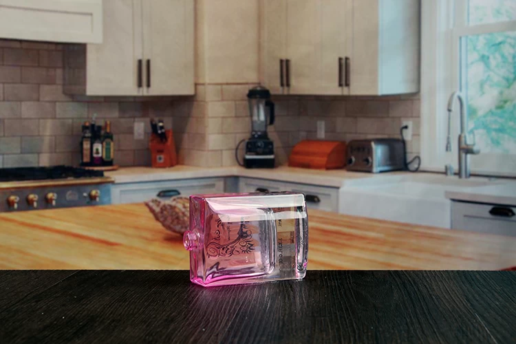 Pink Decal Perfume Bottle