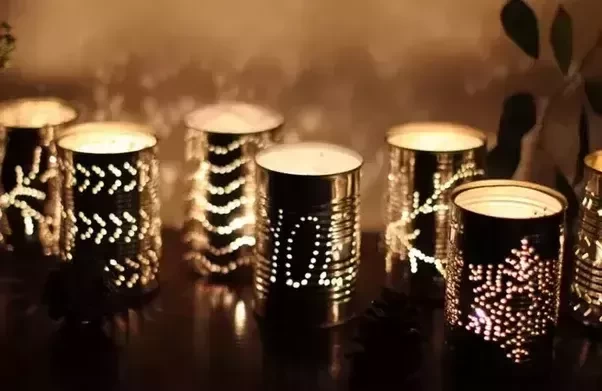 How can I decorate my room with tealight candle holders?