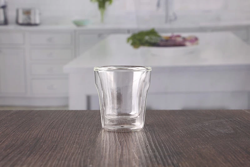 heat resistant glass double wall mug