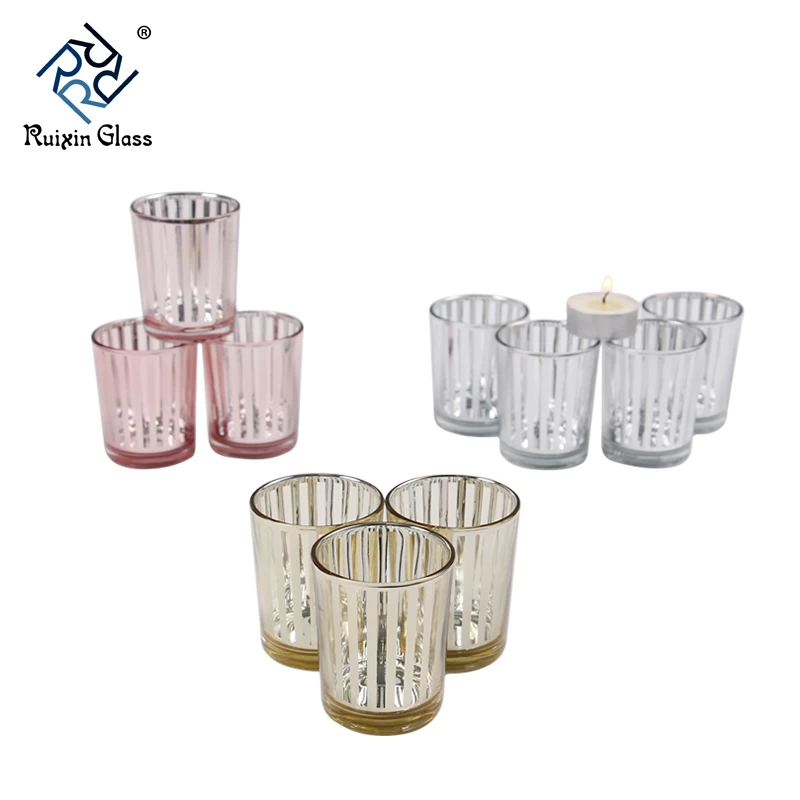 CD017 New Fashion Custom Logo Glass Tea Light Candle Holder Supplier From China