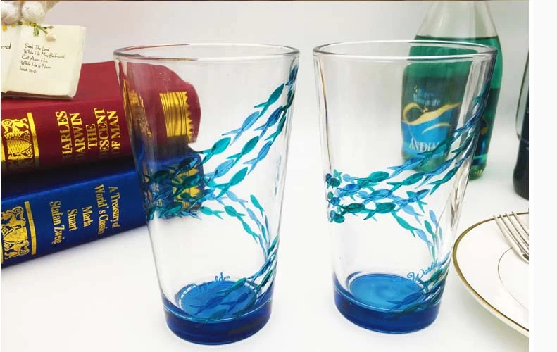 blue wine glass