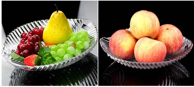 China glass tray facturer round glass fruit plate supplier