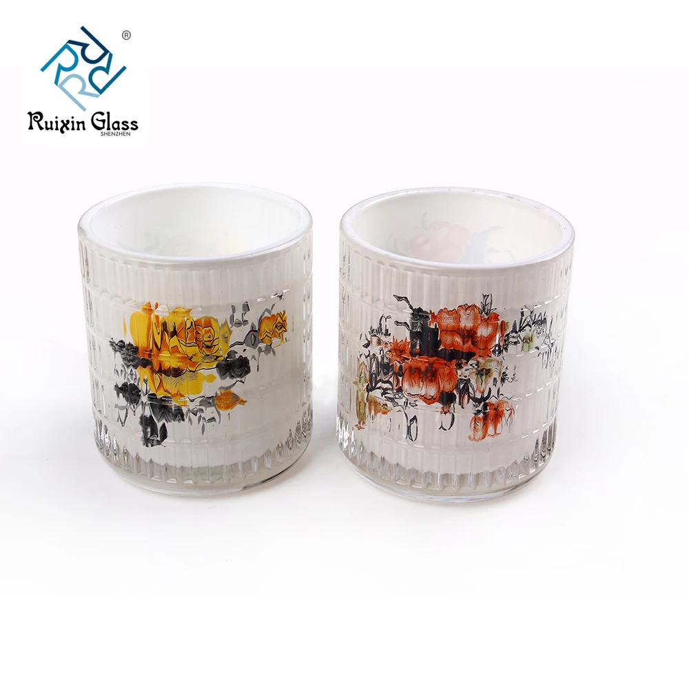 Chinese factory wholesale glass flower candle holder