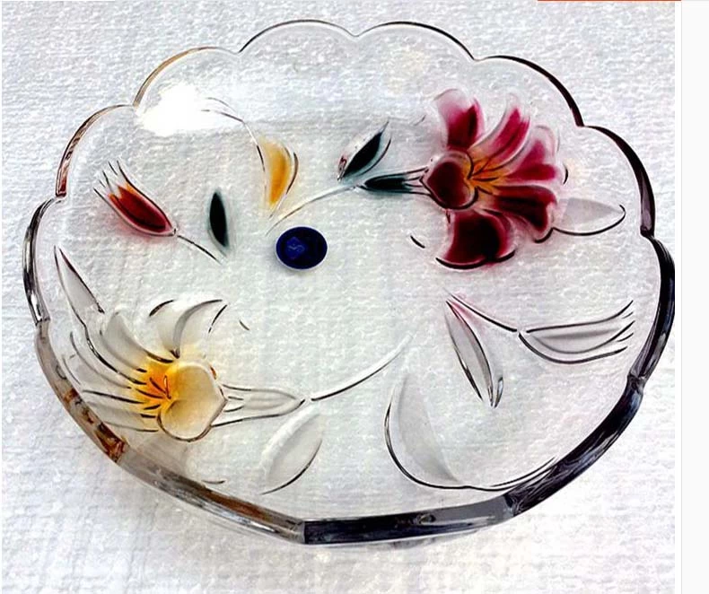 Creative fruit bowl fashion lead free crystal glass fruit bowl wholesale