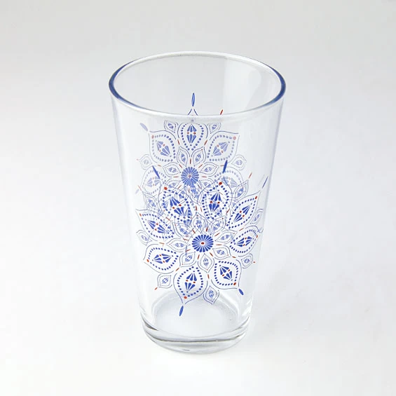 colorful glass cup