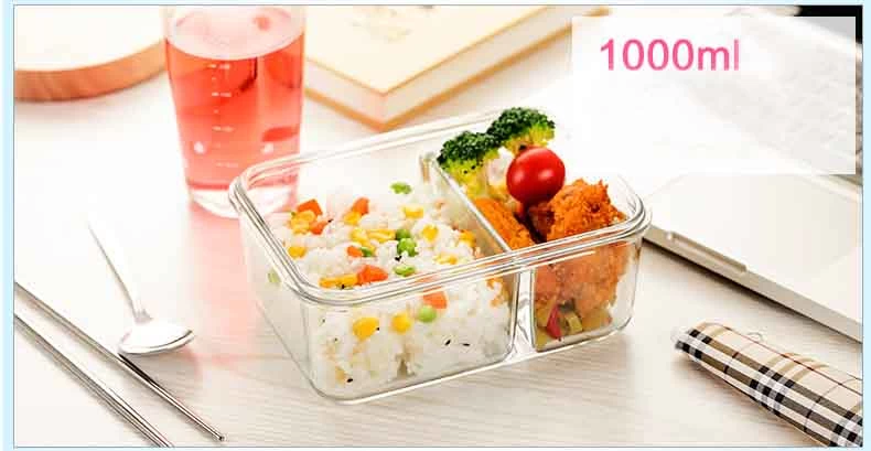 Glass food boxes with lid