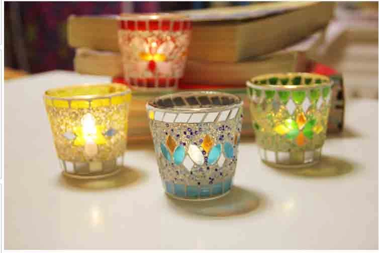 mosaic votive candle holders