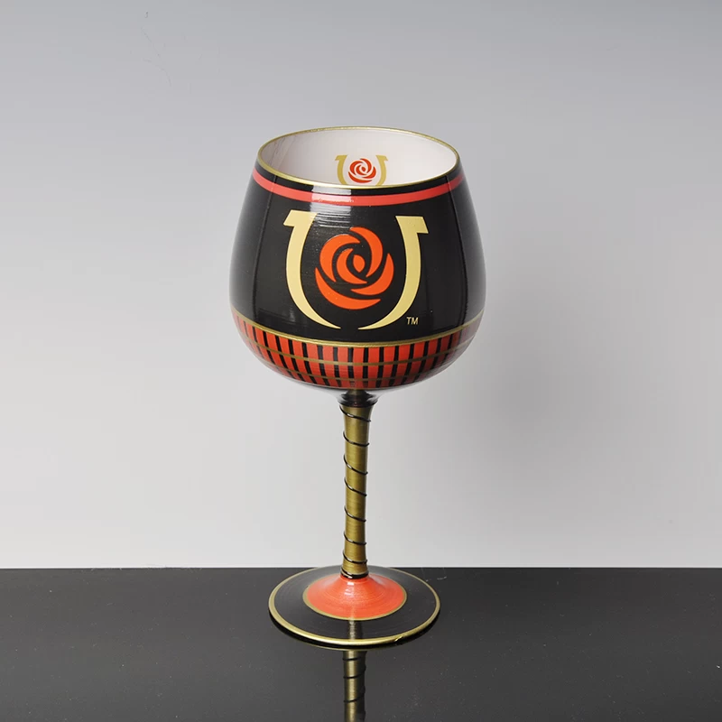 creative hand painted wine glass cup