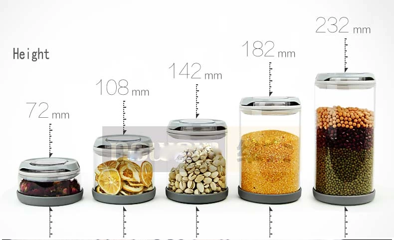 small glass canisters