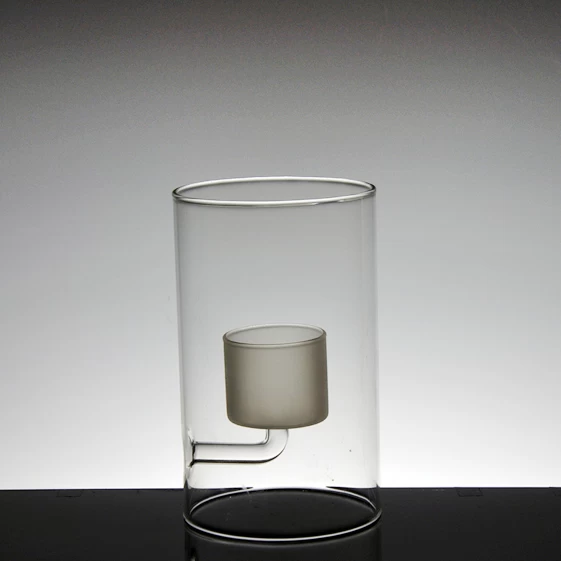 unique double wall glass cup