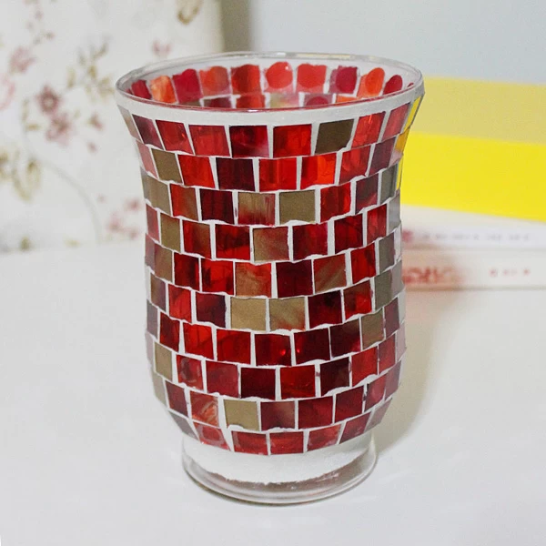 red candle holder