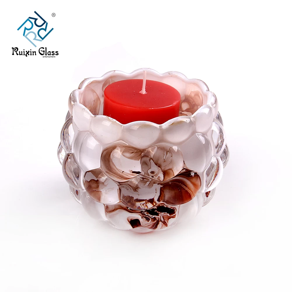 Chinese factory wholesale decorative glass candle holders