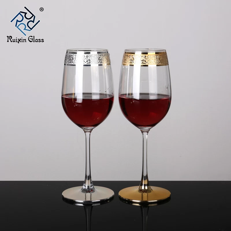 10 Customization Gold Rimmed Wine Glasses