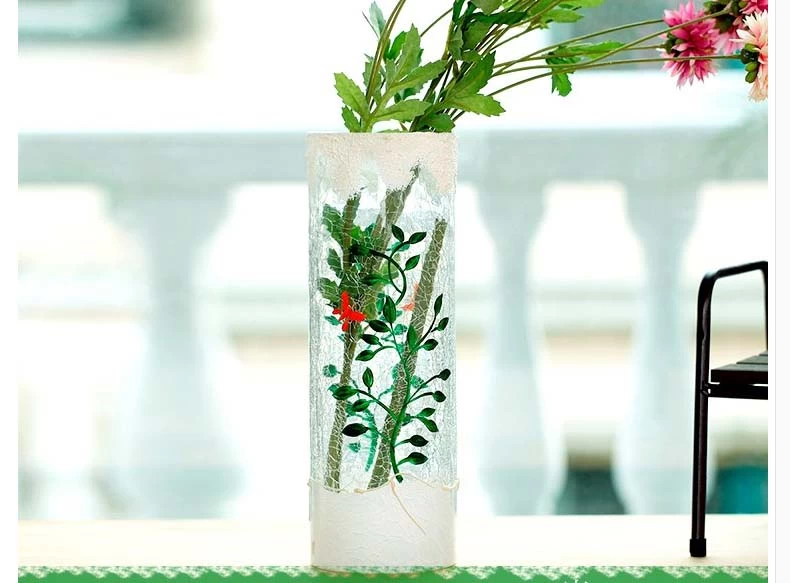 white flower vases