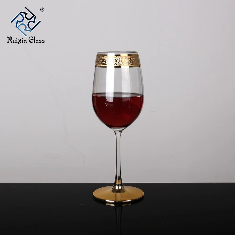 10 Customization Gold Rimmed Wine Glasses