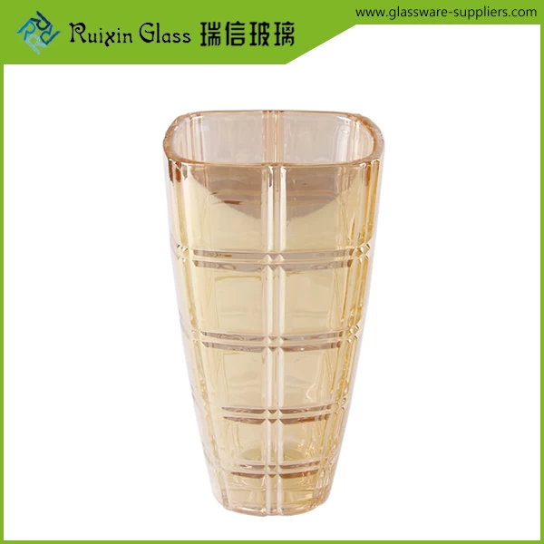 golden glass vases
