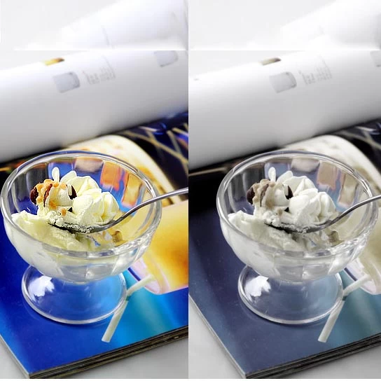 Clear glass ice cream bowls