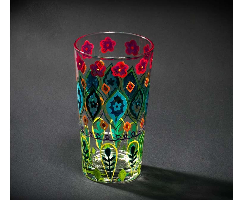 painted glass cup
