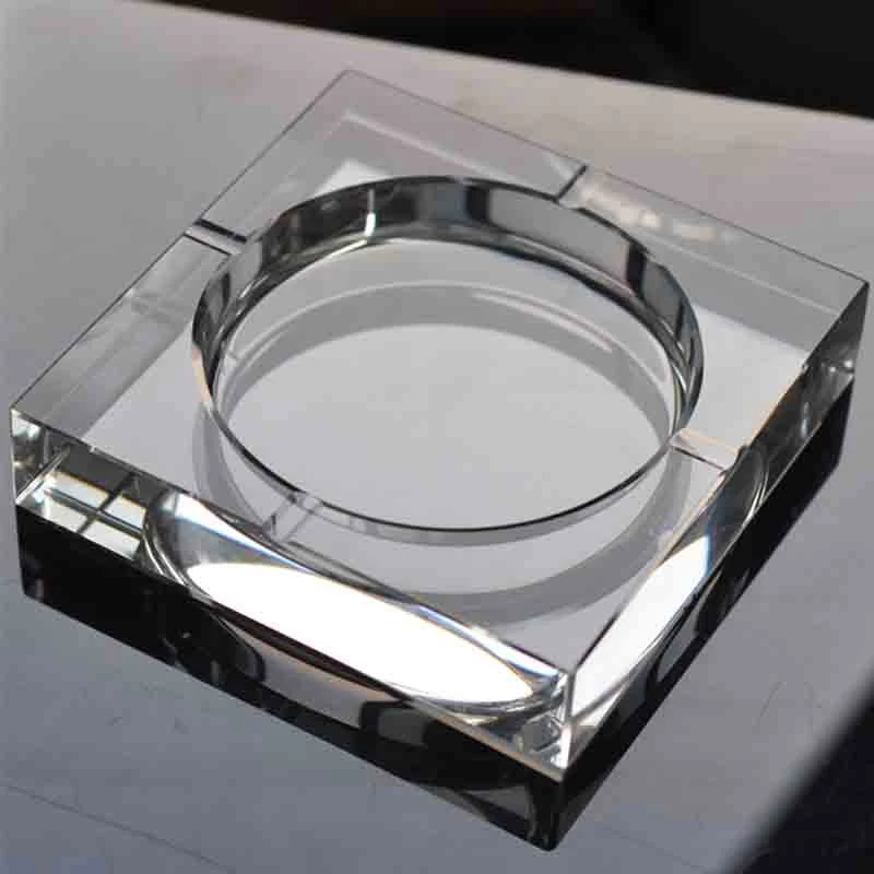clear glass ashtrays