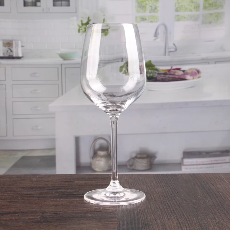 Mouth blown wine glass
