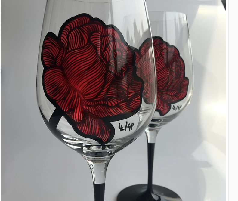 wine glass paintings