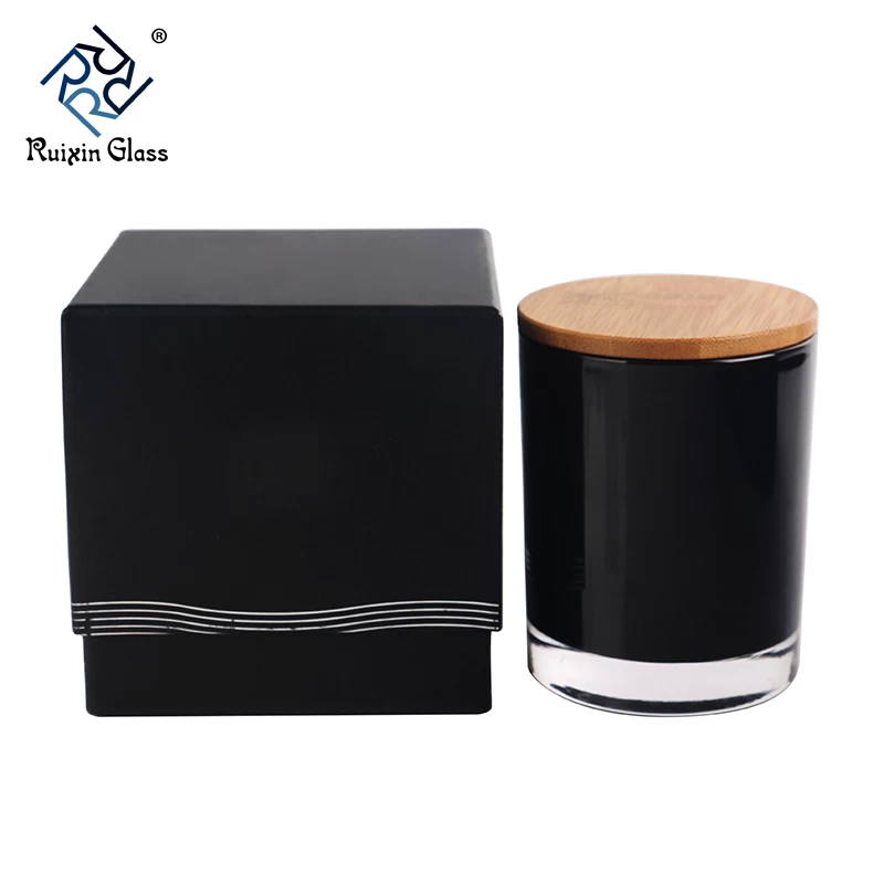 CD066 Glass Candle Jars With Wooden Lids