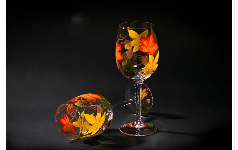 personalised painted wine glasses