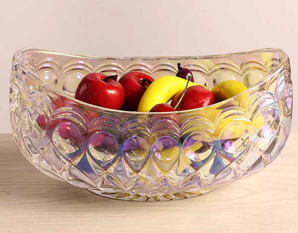 Electroplate Glass Fruit Bowl