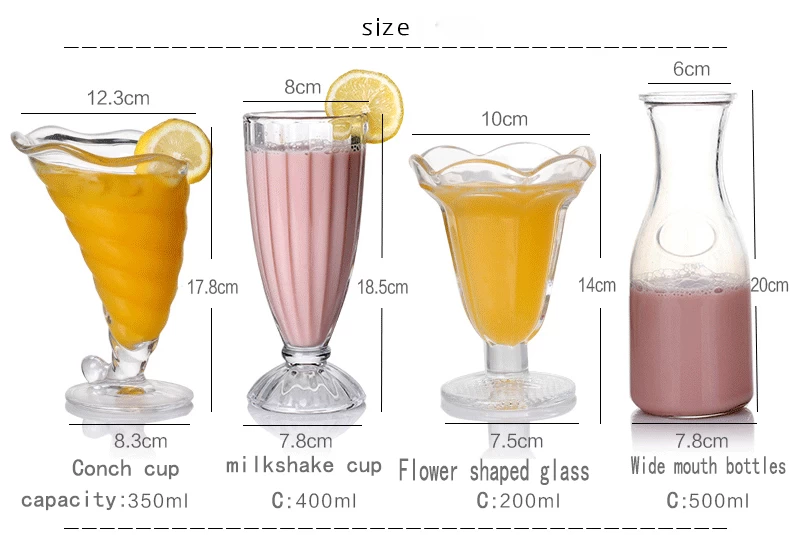milkshake glass cups for sale