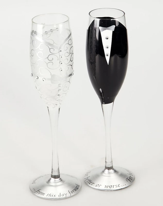etched champagne glasses