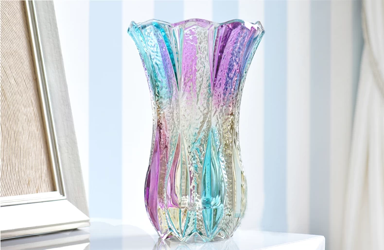 coloured glass vases