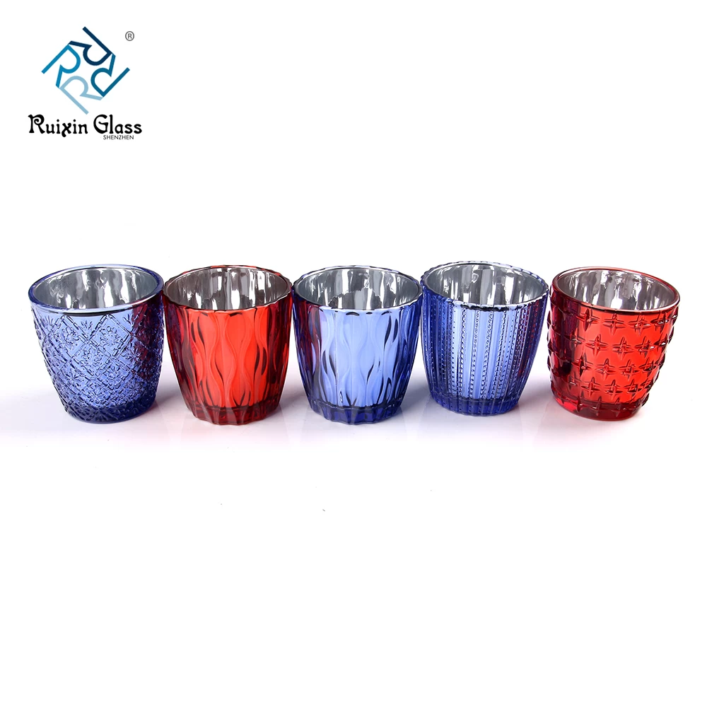 wholesale colored glass candle holders
