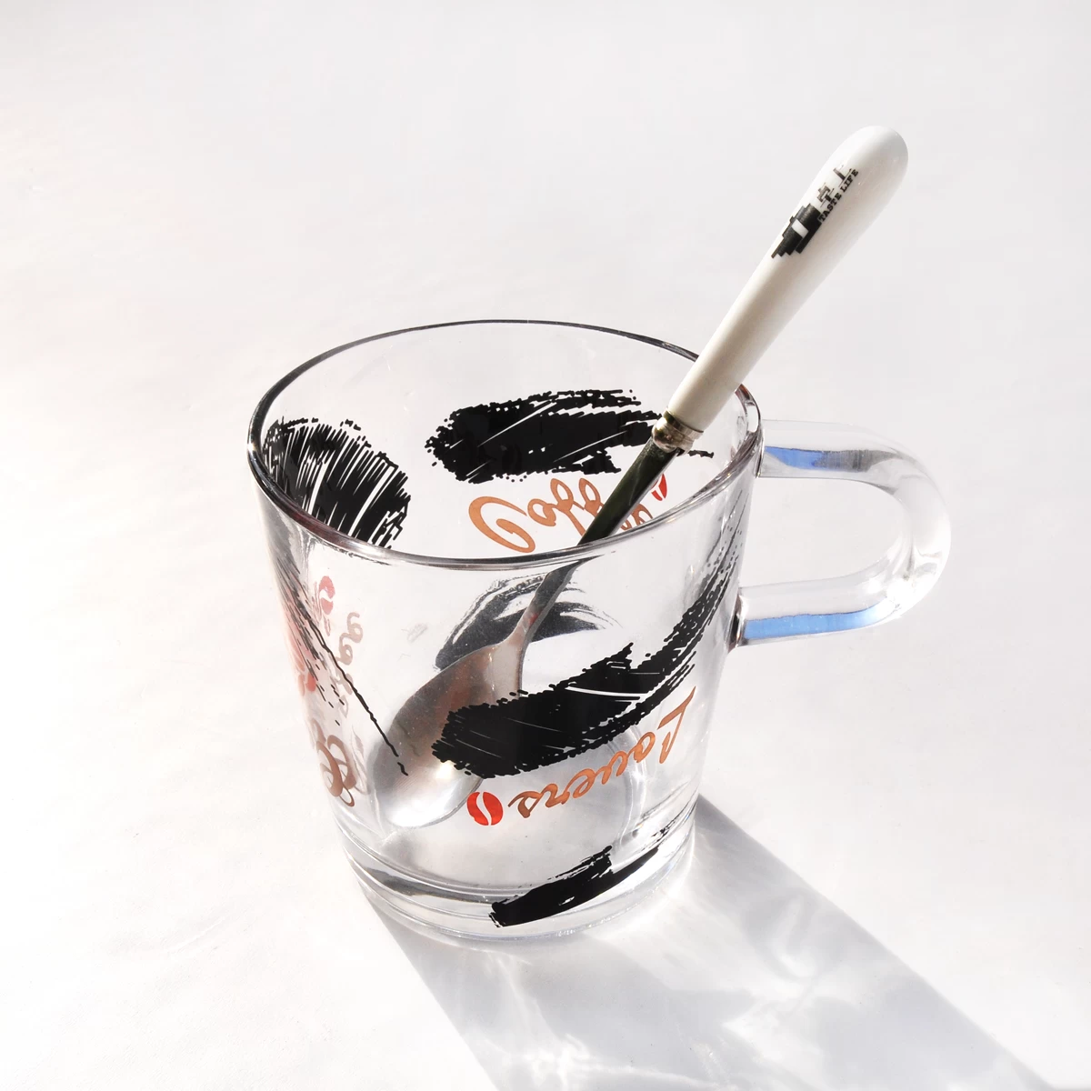 China oem logo glass coffee mugs glass tumbler clear glass coffee mugs wholesale