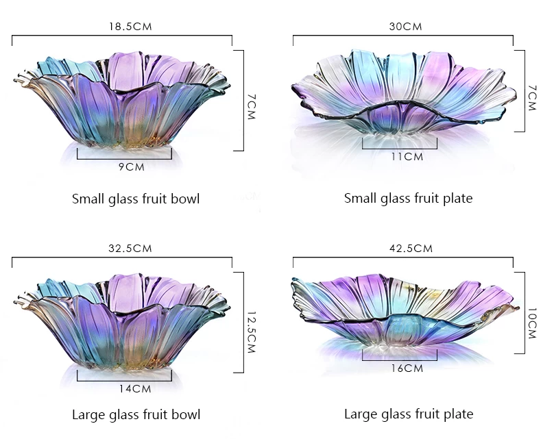 crystal glass fruit bowl