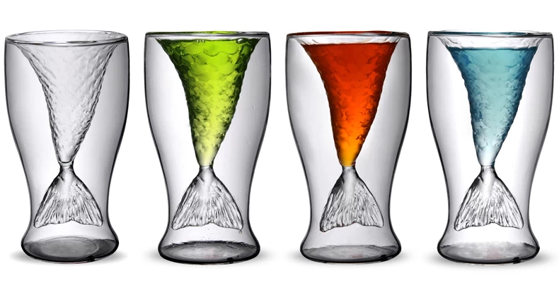 double walled red wine glass