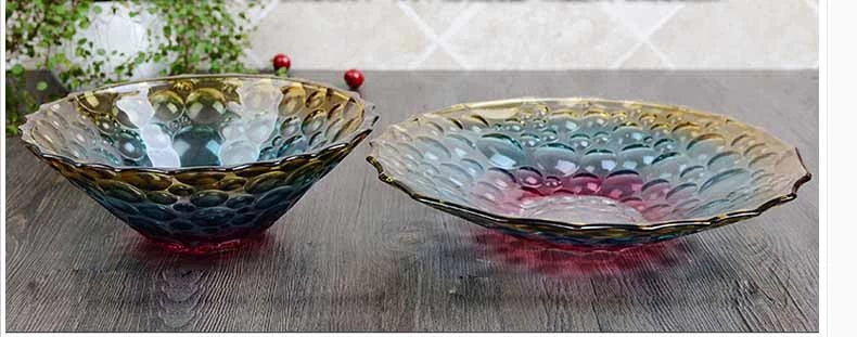 Glass fruit bowl set,glass plate and glass fruit bowls wholesale