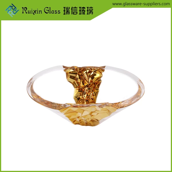 gold rim glass bowl