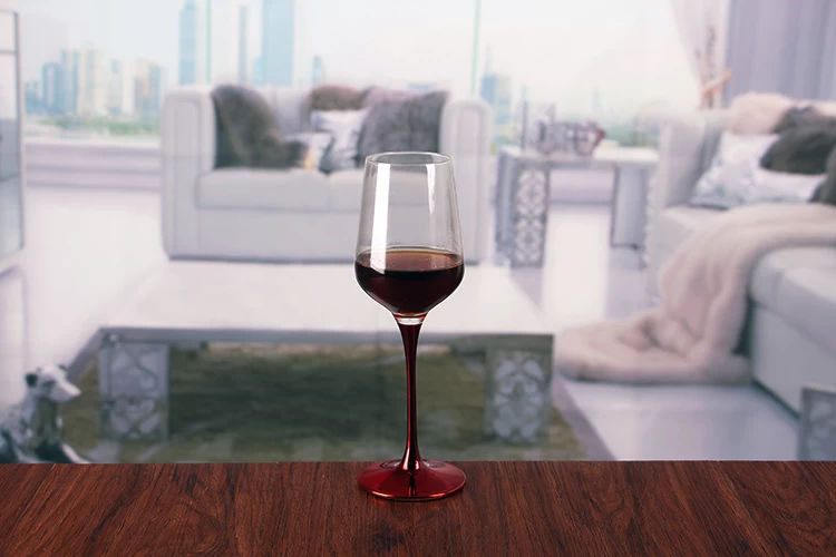 Red Stem Wine Glasses